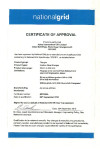 Certificato di approvazione F1 by National Grid per Allied International UK